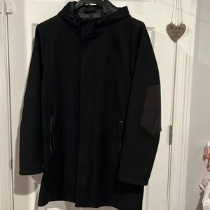 DKNY mens hooded peacoat - gently used
